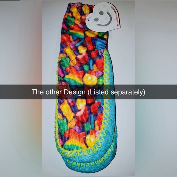 Little MissMatched Soft Bottom Cute Cat Pink Kids Slipper Socks | S/M | NWT | HP - Picture 5 of 6